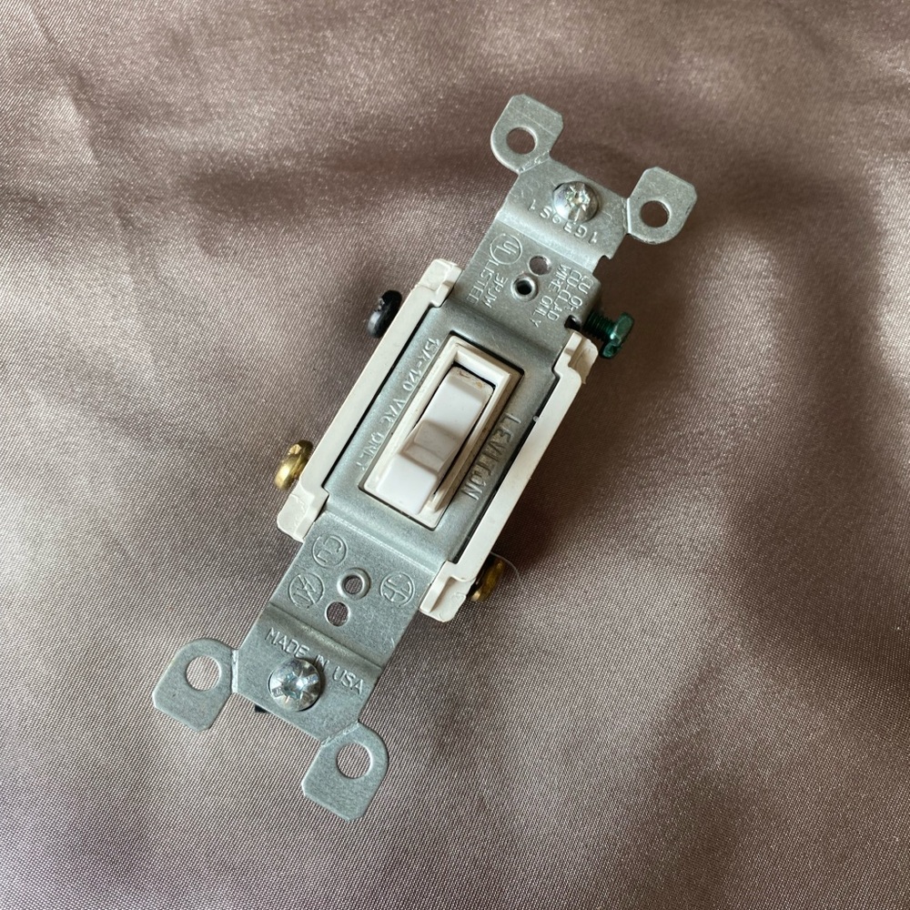 White single light switch